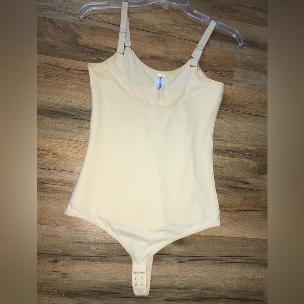 SHAPERX Shapewear Tummy Control Open Bust Bodysuit Thong Slimmer Body Shaper